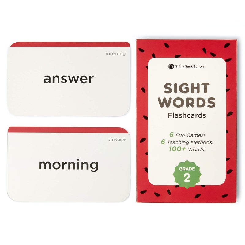 Think Tank Scholar Award-Winning 2nd Grade Sight Words Flash Cards â€“ 100+ Dolch & Fry High-Frequency Words â€“ Build Vocabulary & Reading Fluency â€“ Ages 6â€“9 - Image 1